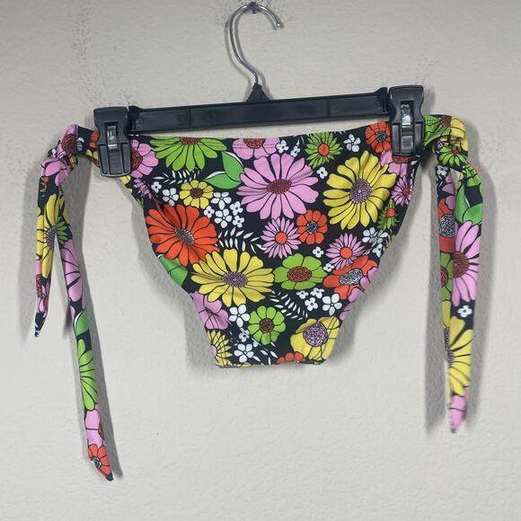 ModCloth Size Small The Fiona Tie-Side Bikini Bottom Swimwear Daisy Floral - Picture 3 of 9
